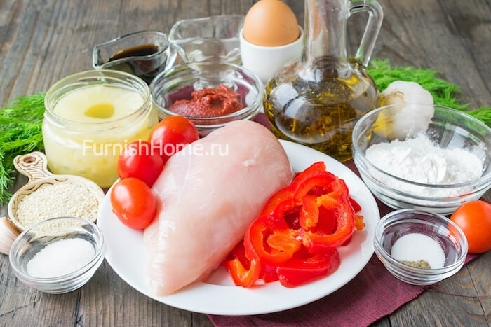 Курица в кисло-сладком соусе с ананасами (курица, киснуть, соус, ананас, кисло-сладком соусе) ананас