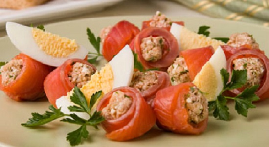 Новогодний рулет с семгой (новогодний, рулет, семга, рулет семгой, Новогодний рулет) новогодний